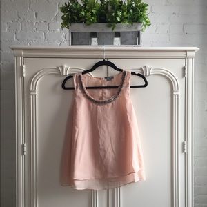 Light pink blouse with beading detail